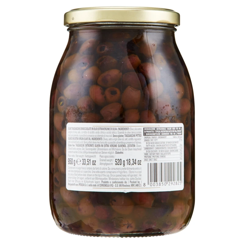 Iposea Taggiasche Olives In Extra Virgin Olive Oil, 33.51 Oz | 950g 2 Iposea Taggiasche Olives In Extra Virgin Olive Oil, 33.51 Oz | 950g - Image 2