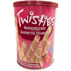 Twisties Viennese Wafers - Strawberry Cream, 14.1 Oz | 400g Tin