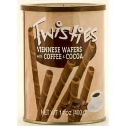 Twisties Viennese Wafers - Coffee & Cocoa Creme, 14.1 Oz | 400g Tin