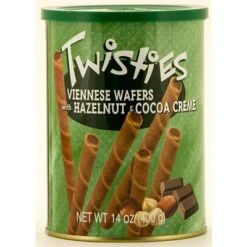 Twisties Viennese Wafers - Hazelnut & Cocoa Cream, 14.1 Oz | 400g Tin