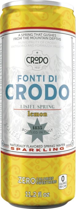Fonti Di Crodo Lemon Sparkling Water, Made In Italy, 6 Pack 11.2 Fl Oz