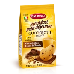 Balocco Gocciolotti Biscuits, Chocolate Chip Cookies, 24.6 Oz | 700g