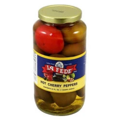 La Fede Hot Cherry Peppers, 32 Fl Oz