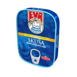 Podravka Eva Mackerel Fillets In Vegetable Oil, 4 Oz | 115g