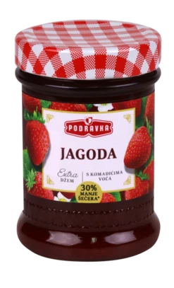 Podravka Jam Extra Strawberry, Jagoda, 11.3 Oz | 320g