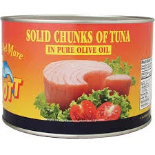 Flott Solid Chunk Tuna In Olive Oil Tin, 60 Oz | 1700g