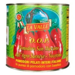 La Valle D.O.P San Marzano Tomato Italian Peeled Tomatoes, 88 Oz | 2500g