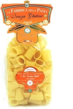La Fabbrica Della Pasta Gluten Free E' Miez Paccheri Lisci, #154GF, 17.6 Oz | 500g