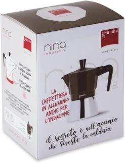Giannini Nina, Aluminum Stove Top Espresso Coffee Maker, Suitable For Induction -Piccolos Gastronomias 61B3S7tMmlL. AC SL1500
