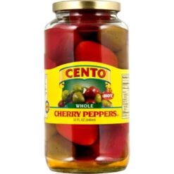 Cento Whole Hot Cherry Peppers, 32 Fl Oz