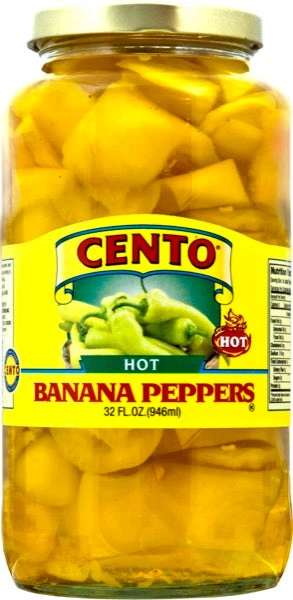 Cento Hot Banana Peppers, 32 Fl Oz 1 Cento Hot Banana Peppers, 32 Fl Oz