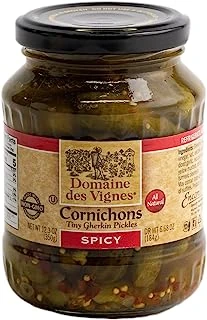 Domaine Des Vignes Cornichons Spicy, 12.3 Oz | 350g
