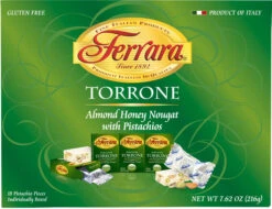 Ferrara Pistachio Torrone, Soft Nougat, 18 Pc, 7.62 Oz