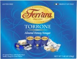 Ferrara Traditional Italian Torrone, Soft Nougat 6.35 Oz, 18 Pieces -Piccolos Gastronomias 7140300014