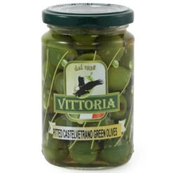 Vittoria Pitted Castelvetrano Green Olives, 280g