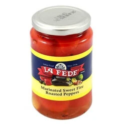 La Fede Marinated Sweet Fire Roasted Peppers, 12oz | 340g
