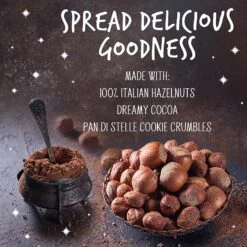 Pan Di Stelle Cream, Cocoa Hazelnut Spread, 100% Italian Hazelnuts, Made In Italy, Chocolate Spread, 580g -Piccolos Gastronomias 911kTSyrLZL. SL1500