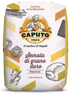 Caputo Semola Rimacinata - Double Milled Durum Wheat Semolina, 2.2 Lb