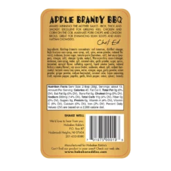 Hoboken Eddie's Apple Brandy BBQ Sauce, 14 Oz -Piccolos Gastronomias Apple Brandy BBQ 14 oz back