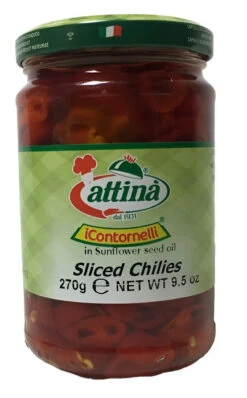Attina Peperoncini Piccanti Tagliati, Sliced Chillies, 18.34oz | 520g