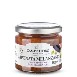 Campo D'Oro Sicilian Caponata, Eggplant Appetizer, 6.3 Oz | 180g