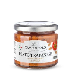 Campo D'Oro Trapanese Pesto With Almonds, Gluten Free, 6.3 Oz | 180g