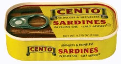 Cento Skinless & Boneless Sardines 4.375 Oz. (124g) -Piccolos Gastronomias Cento Sardines