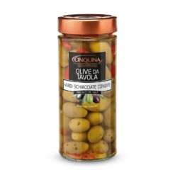 Cinquina Spicy Green Olives, 11.35 Oz