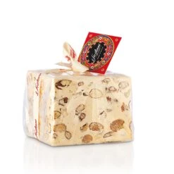 Dolgam Soft Nougat Cube With Almonds And Pistachios -Piccolos Gastronomias Codiceart.CUBO500 500g cuboditorroneteneroallemandorle
