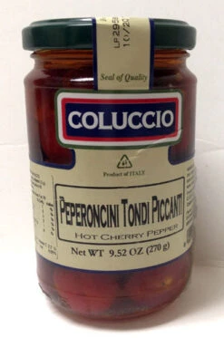Coluccio Round Hot Chilly Peppers In EVO, 9.52 Oz