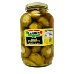 Cosmo's Sweet Stuffed Peppers, 128 Oz | 1 Gallon Jar