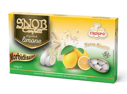 Crispo SNOB Roasted Almonds Covered With White Chocolate Lemon Flavor, 500g