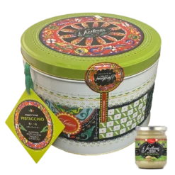 Dolgam Pistachio Panettone Gift TIN, With Pistachio Cream, 28oz - 800g
