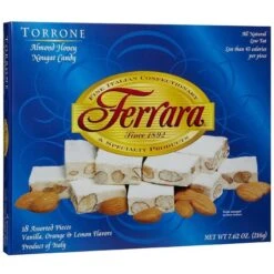 Ferrara Traditional Italian Torrone, Soft Nougat 6.35 Oz, 18 Pieces