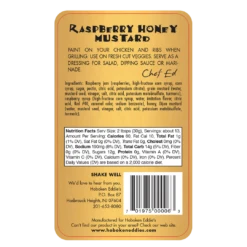 Hoboken Eddie's Raspberry Honey Mustard 14 Oz -Piccolos Gastronomias Hoboken Eddie raspberry honey 3