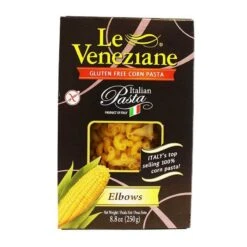 Le Veneziane Gluten Free Elbows Pasta, Corn Pasta, 8.8 Oz | 250 G