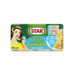 Star Dado Classico, Bouillon Classic W/ -30% Salt, 10pk, 100g