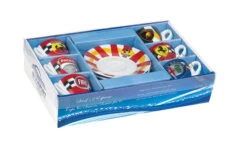 Italian CARS Espresso Cups And Saucers Set Of 6