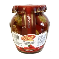 La Cerignola Di Una Volta - Round Baby Peppers Stuffed With Anchovies, 10.23 Oz | 290g