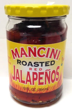 Mancini Roasted Red Jalapenos, 12 Fl Oz