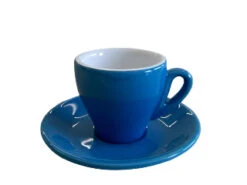 Nuova Point Milano Espresso Cups And Saucers, Blue, Set Of 6