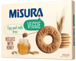 Misura Privolat Egg And Milk Free Biscuits With Honey, 14.11 Oz | 400g