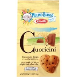 Mulino Bianco Cuoricini, Heart Cookies With Chocolate Chips, 7.05 Oz | 200g