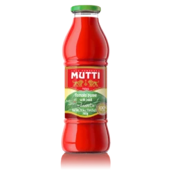 Mutti Tomato Puree W/ Basil Passata Di Pomodoro Basil, 24.5 Oz | 700g
