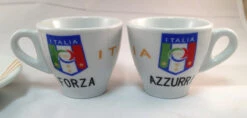 Italy National Team Espresso Cups And Saucers Set Of 6 -Piccolos Gastronomias National Team Cups 3