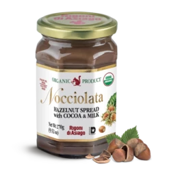 Rigoni Di Asiago Nocciolata, Organic Hazelnut Spread, 9.52 Oz | 270g