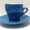 Nuova Point Cappucino Cups And Saucers, Blue, Set Of 6