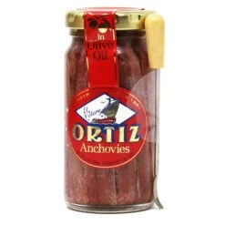 Ortiz Anchovy Fillets In Olive Oil, 3.3 Oz | 95g Jar
