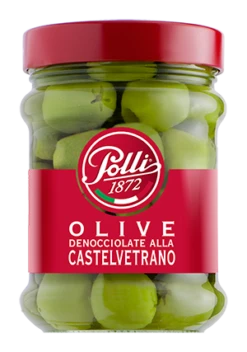 Polli Pitted Castelvetrano Green Olives, 10.5 Oz | 300g