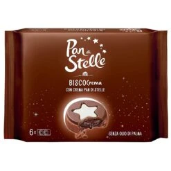 Pan Di Stelle Biscocrema, Cocoa And Hazelnut Biscuits With Pan Di Stelle Cream, 168 G